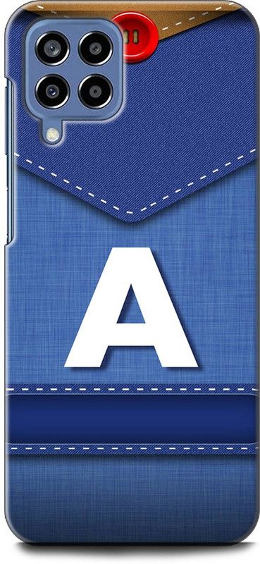 WallCraft Back Cover for SAMSUNG Galaxy M33 5G A, A LETTER, A NAME, BLUE, JEANS, A ALPHABET, ALPHABET  (Multicolor, Dual Protection, Pack of: 1)