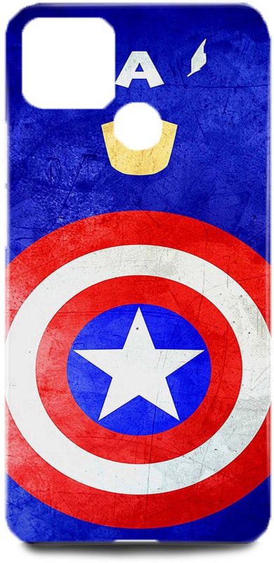 Dimora Back Cover for OPPO A15, CPH2185,Captain,America,Shield,Avenger,Marvel,Shield,Comic,avengers,end,game,  (Multicolor, Shock Proof, Pack of: 1)