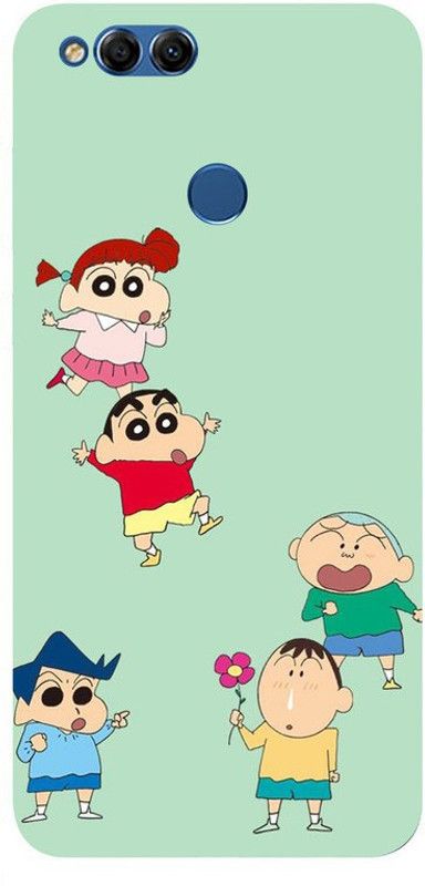 Skyhawk Back Cover for honor 7x Shinchan With Friends  (Multicolor, Waterproof, Silicon, Pack of: 1)