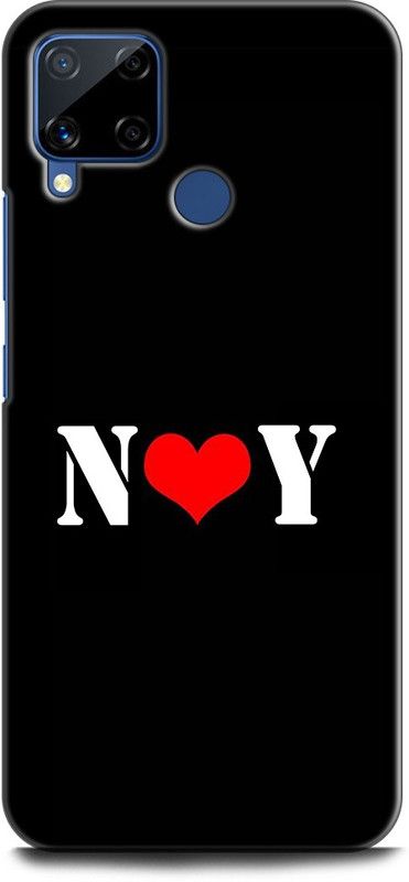 Afterglow Back Cover for Realme C15 N Y, N LOVES Y, NAME, LETTER, ALPHABET, NY LOVE, HART  (Multicolor, Shock Proof, Pack of: 1)