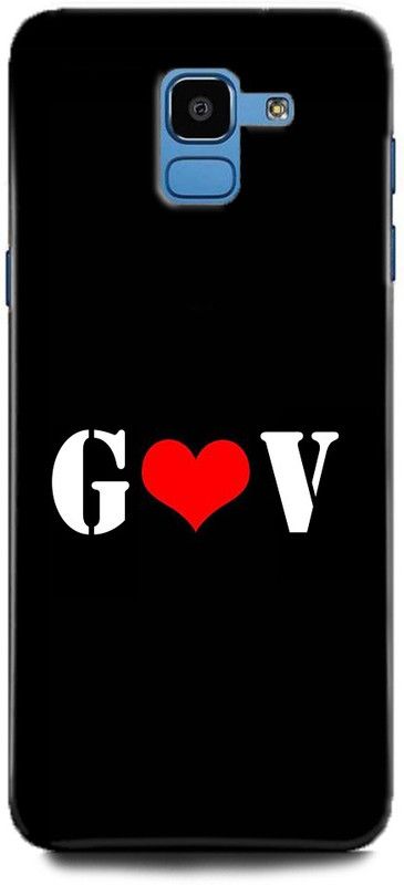 Afterglow Back Cover for SAMSUNG Galaxy J6 G V, G LOVES V, NAME, LETTER, ALPHABET, GV LOVE, HART  (Multicolor, Shock Proof, Pack of: 1)
