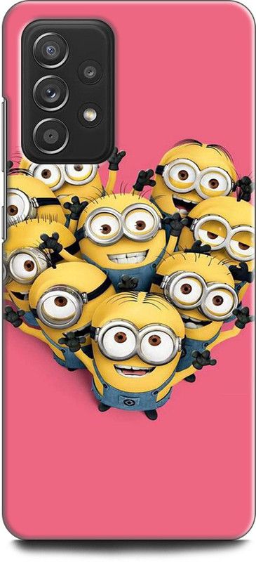 Afterglow Back Cover for SAMSUNG Galaxy A52 MINIONS, CUTE, FUNNY, CARTOON, MINIONS CUTE, CUTE  (Multicolor, Shock Proof)