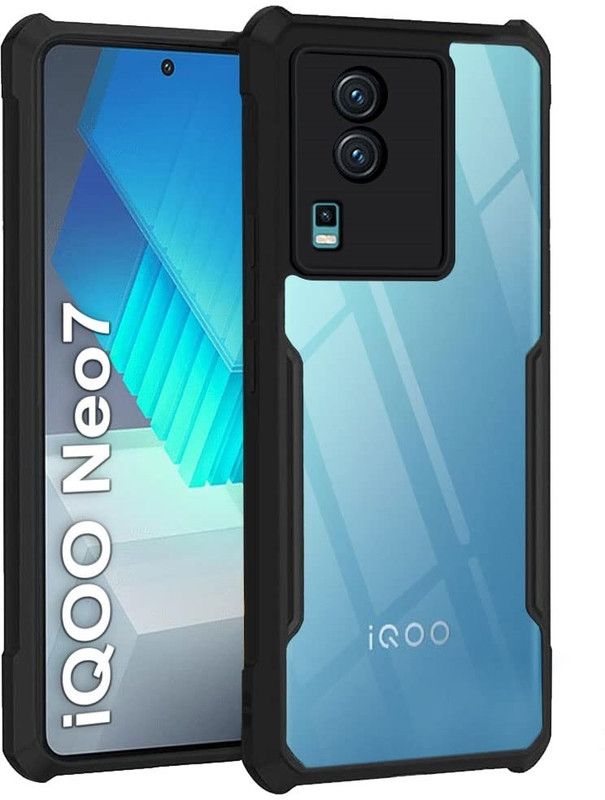 Bodoma Back Cover for iQOO Neo 7  (Transparent, Shock Proof, Silicon, Pack of: 1)
