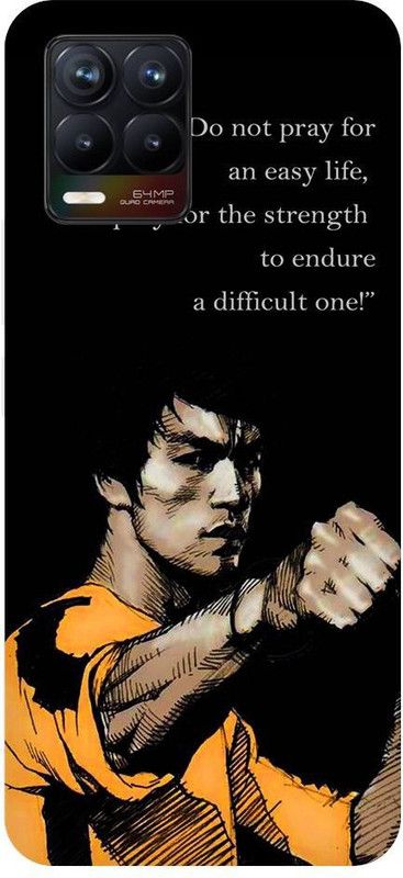 URCHIN Back Cover for Realme 8 bruse lee, karate, legend, fighter, bruss lee, bruse lee  (Multicolor, Shock Proof, Pack of: 1)
