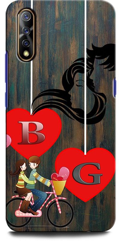 ORBIQE Back Cover for VIVO S1 1907/PD1913F_EX BG, B LOVE G, G LOVE B, B LETTER, G LETTER, BG NAME  (Multicolor, Hard Case, Pack of: 1)