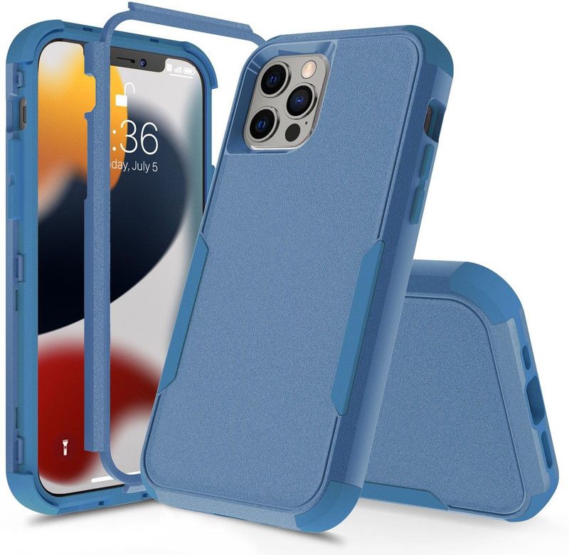 Mofi Back Cover for Apple iPhone 13 PRO  (Blue, Dual Protection, Pack of: 1)