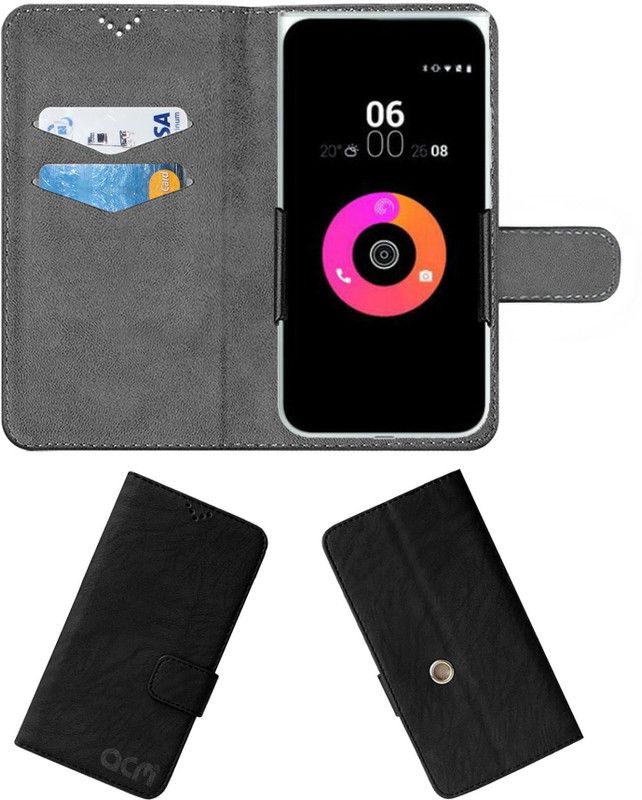 ACM Flip Cover for Obi Worldphone Mv1  (Black, Cases with Holder, Pack of: 1)