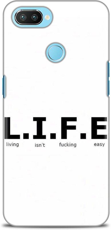 Sankee Back Cover for Realme 2 Pro  (Black, White, Hard Case)