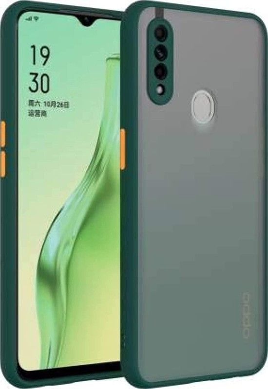 Bluei Back Cover for SAMSUNG A20S  (Green, Shock Proof, Silicon)