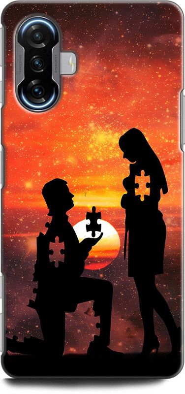 Wall Art Back Cover for POCO F3 GT LOVE, GRIL AND BOY, FOREVER, TOGRTHER  (Multicolor, Dual Protection, Pack of: 1)