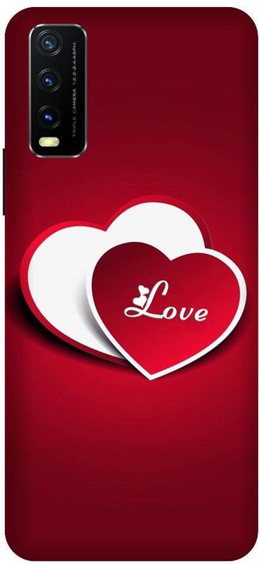 URCHIN Back Cover for Vivo Y20G Heart, Love, Cute, Glitters, Love you  (Multicolor, Shock Proof, Pack of: 1)