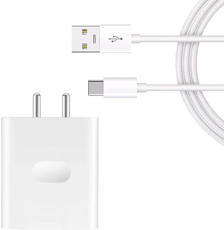 shopbucket 33 W Qualcomm 3.0 4 A Mobile 33W 4A WARP/VOOC/SUPERDART Charger Made in India Adaptor with Type-C Devices 043 Charger with Detachable Cable  (White, Cable Included)