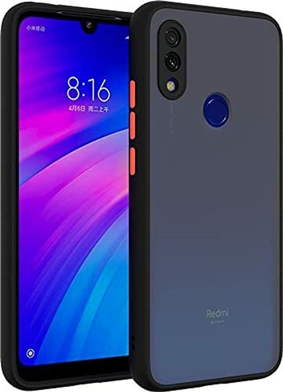 GENIUS ZONE Back Cover for MI Redmi 7 Smoke Cover  (Black, Camera Bump Protector, Pack of: 1)