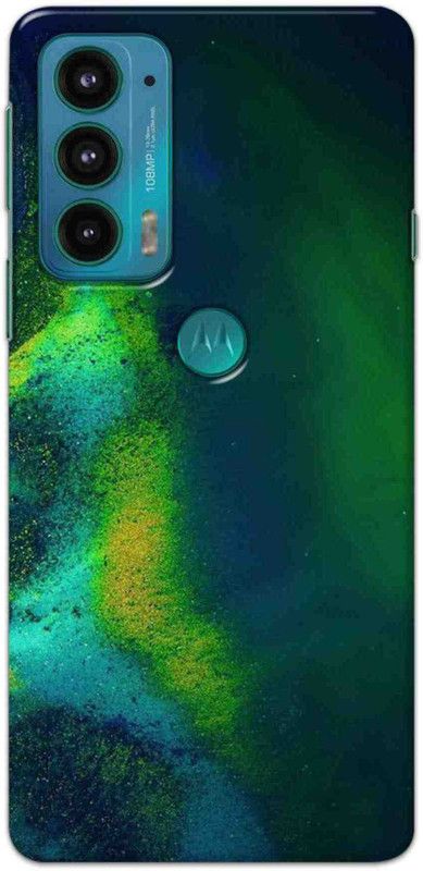 NDCOM Back Cover for Motorola Edge 20 Green Abstract Printed  (Multicolor, Hard Case, Pack of: 1)