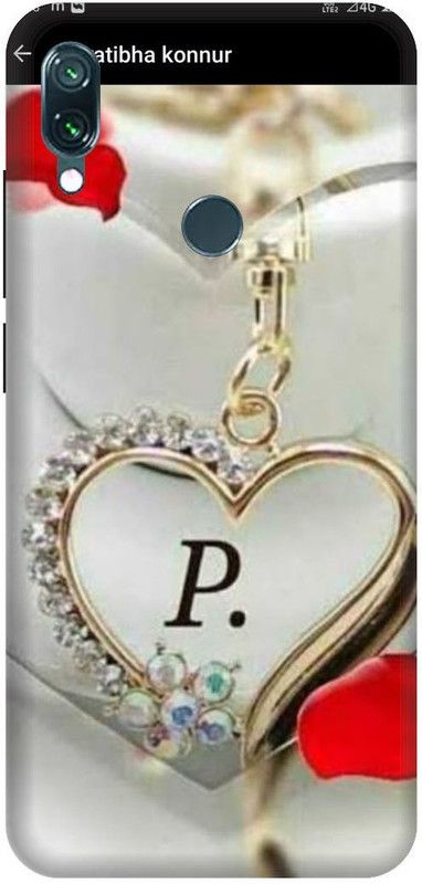 3D U PRINT Back Cover for Redmi Note 7s,MZB7745IN,MZB7744IN, P letter,P name P word  (White, Waterproof, Pack of: 1)