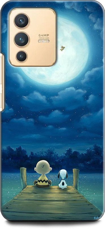 KEYCENT Back Cover for Vivo V23 Pro 5G, V2132 CHARLIE, BROWN, SNOOPIE, MOON, MOONSHINE, NIGHT, SKY  (Multicolor, Shock Proof, Pack of: 1)