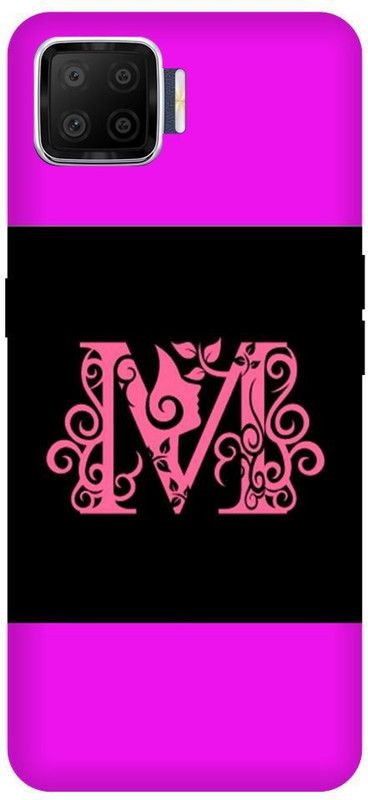 MRBE Back Cover for OPPO F17( M WORD, M LOGO) PRINTED BACK COVER  (Multicolor, Hard Case, Pack of: 1)