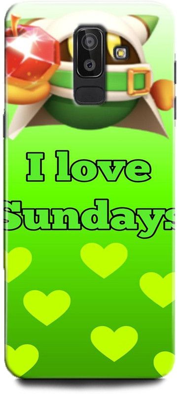 Afterglow Back Cover for SAMSUNG Galaxy J8 I LOVE SUNDAY, HOLIDAY, MASTTI, ENJOY  (Multicolor, Shock Proof, Pack of: 1)