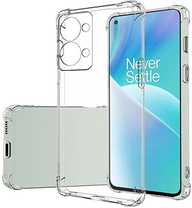 CoverX Back Cover for Oneplus Nord 2T Crystal Clear Plain Silico n Bumper Case  (Transparent, Flexible, Silicon, Pack of: 1)