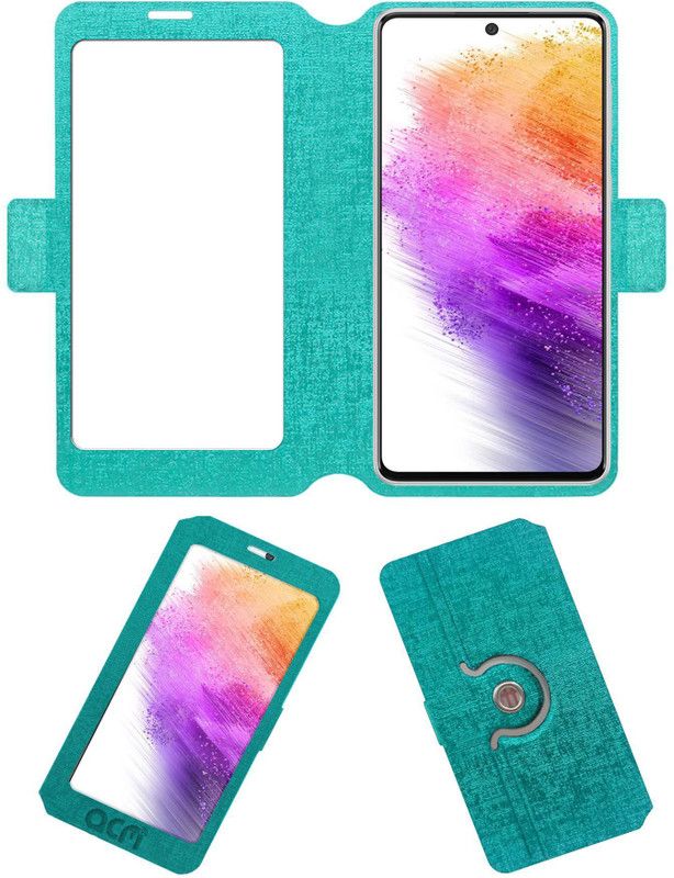 ACM Flip Cover for Samsung Galaxy A73  (Blue, Cases with Holder, Pack of: 1)