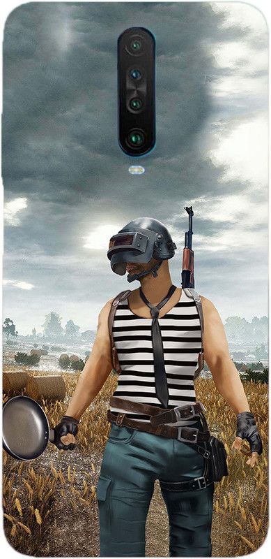 METOO Back Cover for Poco X2, Pubg Design Back Cover Print : 26  (Multicolor, Dual Protection, Silicon, Pack of: 1)