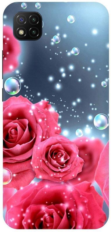 THE NARAYANA COLLECTIONS Back Cover for POCO C3-GULAB,FOOL,ROSE,FLOWER,CUTE,LOVE  (Multicolor, Hard Case, Pack of: 1)
