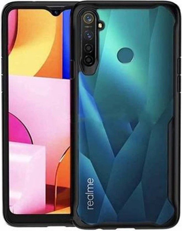EmptyMinds Back Cover for Realme Narzo 10  (Black, Transparent, Dual Protection, Pack of: 1)