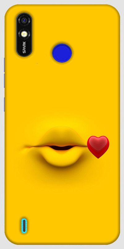 BAGRA Back Cover for Tecno Spark Go Plus  (Yellow, Red, Grip Case, Silicon, Pack of: 1)