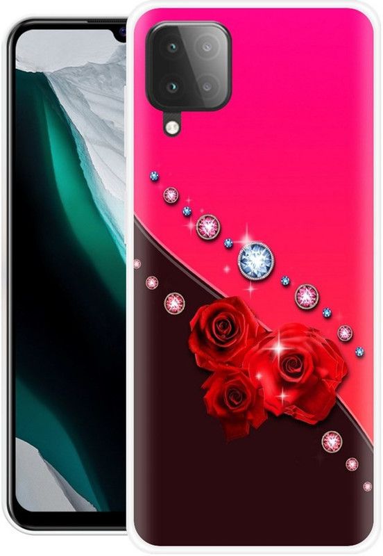 NEVYZAP Back Cover for Samsung Galaxy F62  (Pink, Brown, Grip Case, Silicon, Pack of: 1)