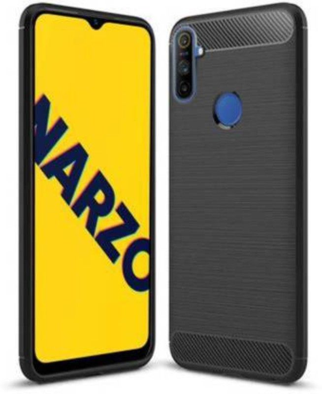 BHRCHR Back Cover for Realme Narzo 10A  (Black, Pack of: 1)