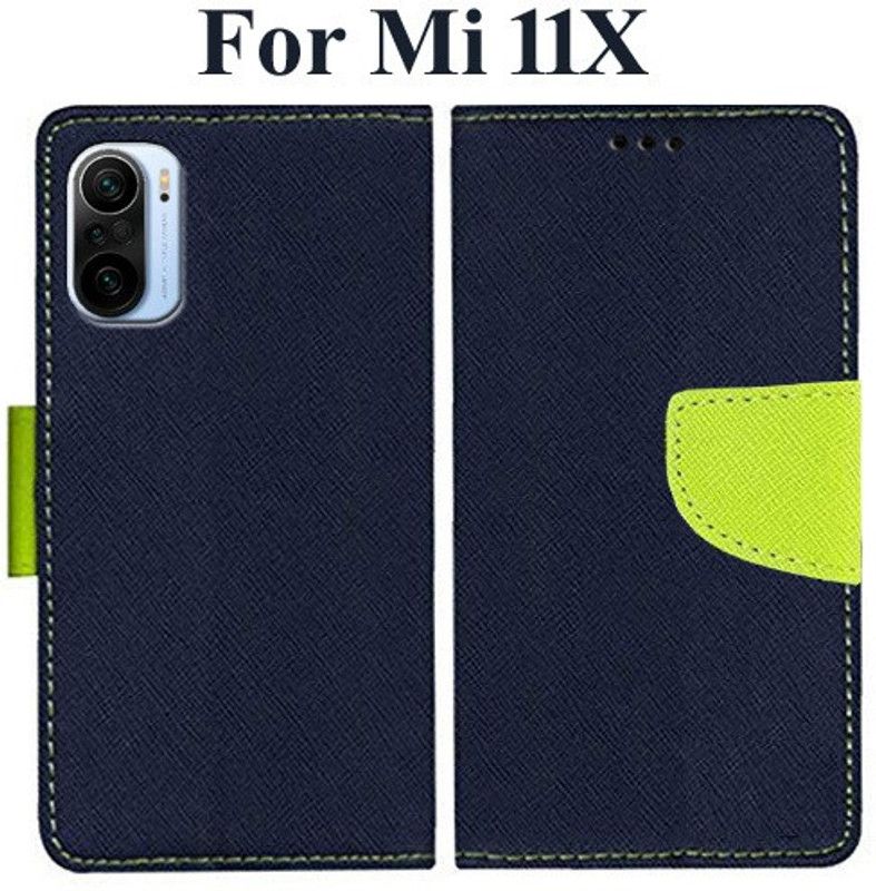 Mehsoos Flip Cover for Mi 11X, Mi 11X Pro 5G  (Blue, Dual Protection, Pack of: 1)