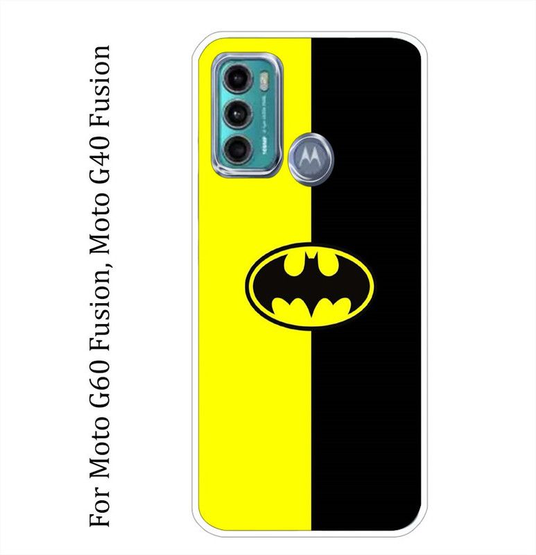 BeauCase Back Cover for Moto G60 Fusion, Moto G40 Fusion  (Yellow, Black, Grip Case, Silicon, Pack of: 1)