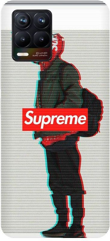 URCHIN Back Cover for Realme 8 Supreme, Supreme logo, Cool, Trand, Hub  (Multicolor, Shock Proof, Pack of: 1)