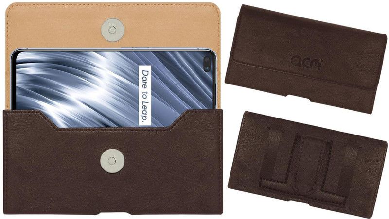 ACM Pouch for Realme X50 Pro Player  (Brown, Holster, Pack of: 1)