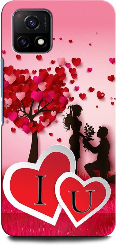 GRAFIQE Back Cover for VIVO Y72 5G IU, I LOVE U, U LOVE I, I LETTER, U LETTER, IU NAME  (Multicolor, Shock Proof, Pack of: 1)
