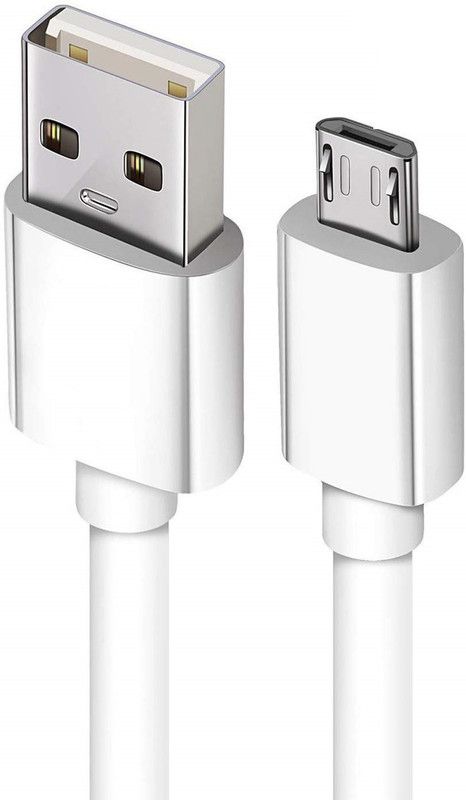 Zettrax Micro USB Cable 0.2 m Android Mobile Fast Charging Cable / Fastest Charging / Fastest Data Transfer Compatible With mobiles  (Compatible with All Micro Mobile Phones & Tablets, White, One Cable)