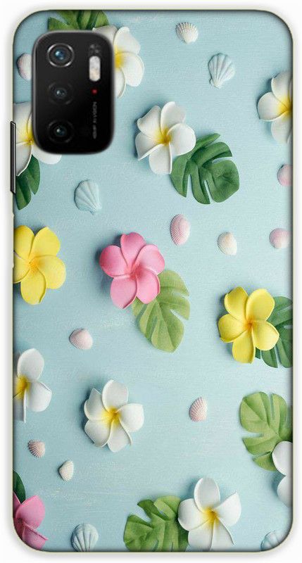 iprinto Back Cover for POCO M3 Pro, POCO M3 Pro 5G Flower Back Cover  (Green, Hard Case, Pack of: 1)