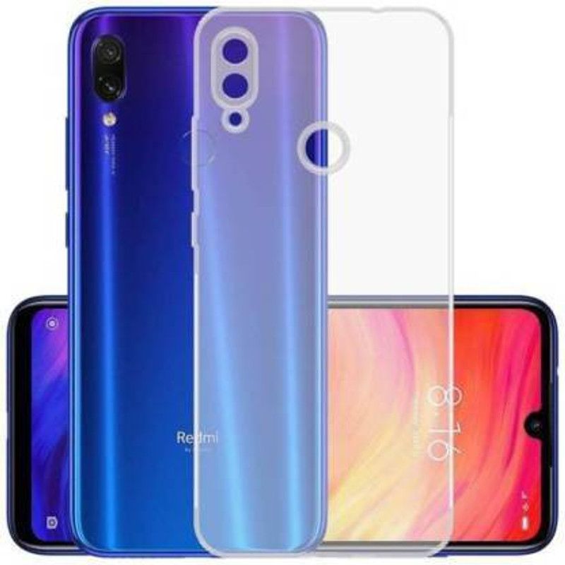 ClickAway Back Cover for Xiaomi Redmi Note 7s OG Transparent Slim Shockproof Case Camera Protection Anti Dust Plug In  (Transparent, Silicon)