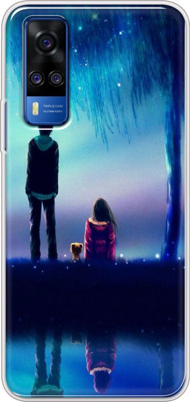 Appcityprint Back Cover for VIVO Y51A  (Blue, Grip Case, Silicon, Pack of: 1)
