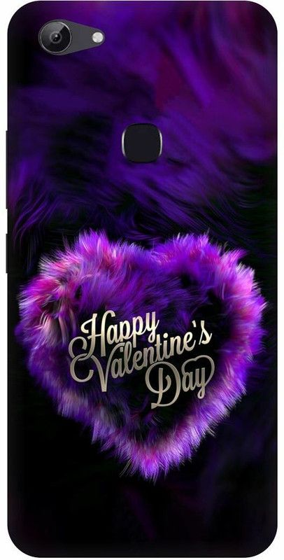 FRONK Back Cover for vivo Y83, vivo 1802 HAPPY, VALENTINE, DAY, LOVE, COUPLE, GIRL, BOY  (Purple, Hard Case, Pack of: 1)