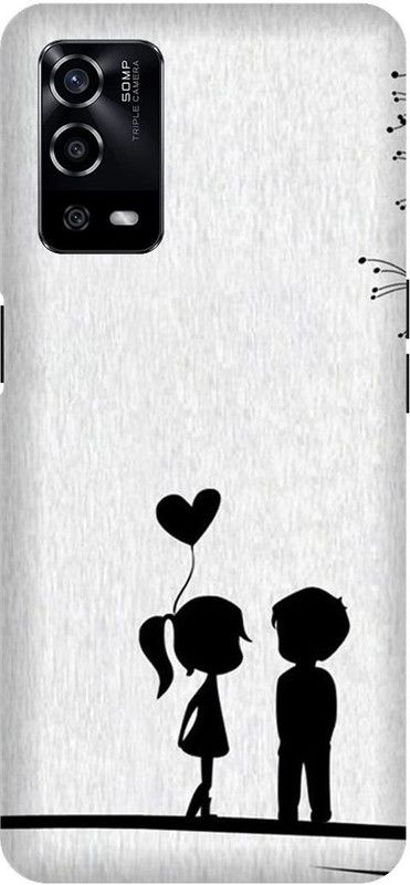 UMPRINT Back Cover for Oppo A55/CPH2325, Couple, Forever, Love Printed Back Cover  (Multicolor, Hard Case, Pack of: 1)