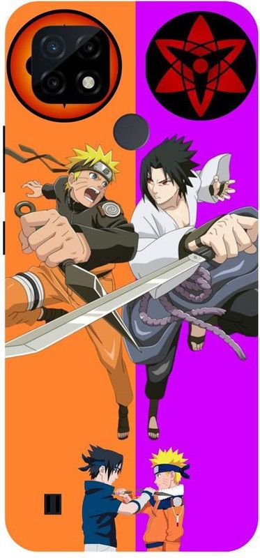 Wall Art Back Cover for Realme C25Y Naruto, Sasuke  (Multicolor, Dual Protection, Pack of: 1)