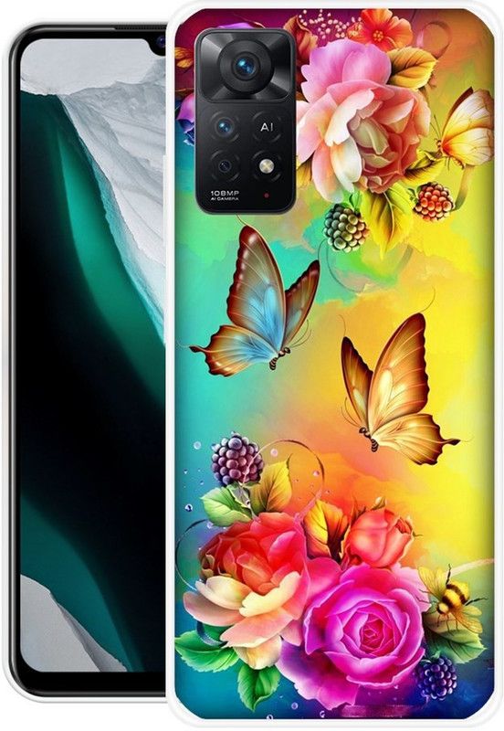 SHIVKUDI Back Cover for Mi Redmi Note 11, Mi Redmi Note 11s  (Multicolor, Silicon)