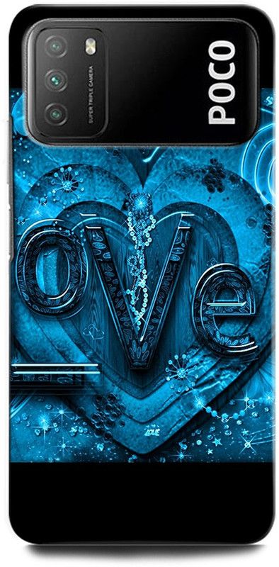 INTELLIZE Back Cover for POCO M3  (Black, Blue, Hard Case, Pack of: 1)