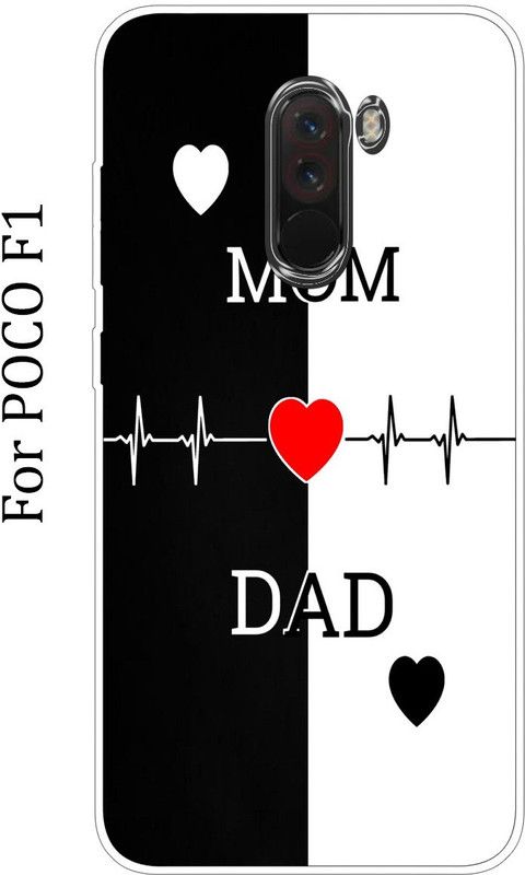 mitzvah Back Cover for POCO F1  (Black, White, Grip Case, Silicon, Pack of: 1)