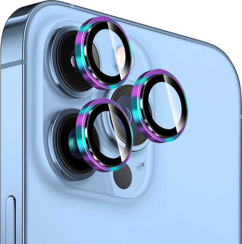 Qcase Back Camera Lens Ring Guard Protector for Apple iphone 13 Pro Max  (Pack of: 3)