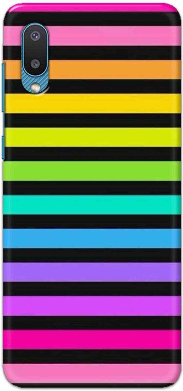 NDCOM Back Cover for Samsung Galaxy M02 Hyper Rainbow Stripes Printed  (Multicolor, Hard Case, Pack of: 1)