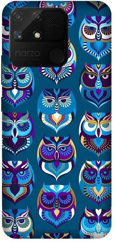 Vinsmoke Back Cover for Narzo 50A Owl, Illuminati, Tripy Owl, Illuminati Owl  (Multicolor, Shock Proof, Pack of: 1)