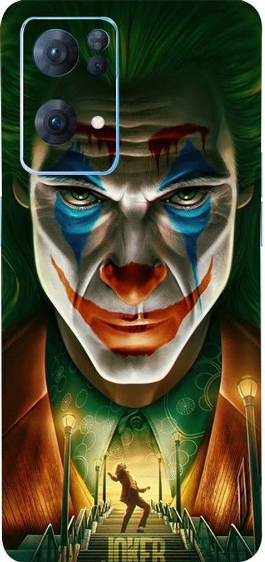 Mclaxa Joker Mobile Back Skin, Joker, OPPO RENO 7PRO Mobile Skin  (Joker Skin With Super Matte Finish)