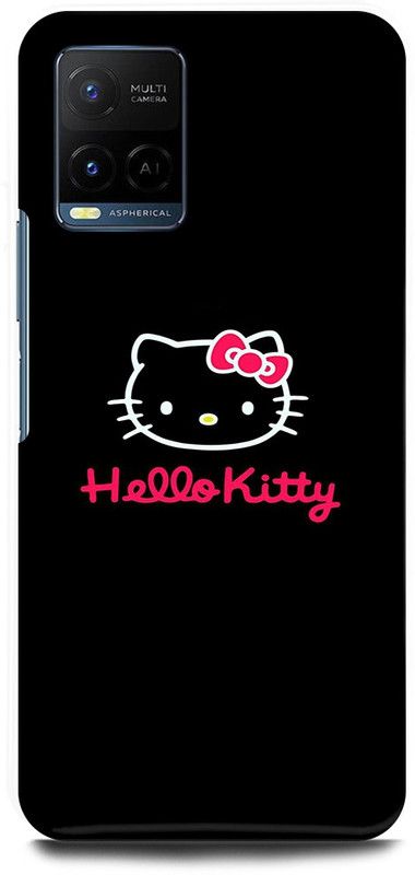 JUGGA Back Cover for Vivo Y33T, V2146, HELLO, KITTY, BACK, COVER  (Black, Hard Case, Pack of: 1)